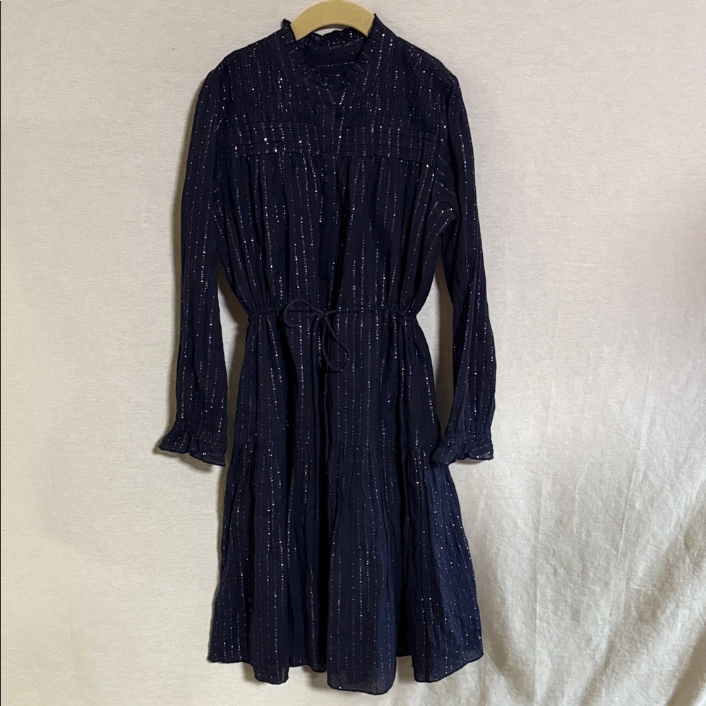 Simple kids Charming Navy and Pink Kids Dress lined Viscose
